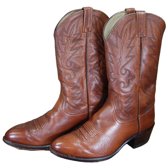 Dan Post Men's Leighton Brown/Green Leather Western Boots